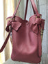 Burberry Haymarket Canter Panel Bow Tote Small Raspberry
